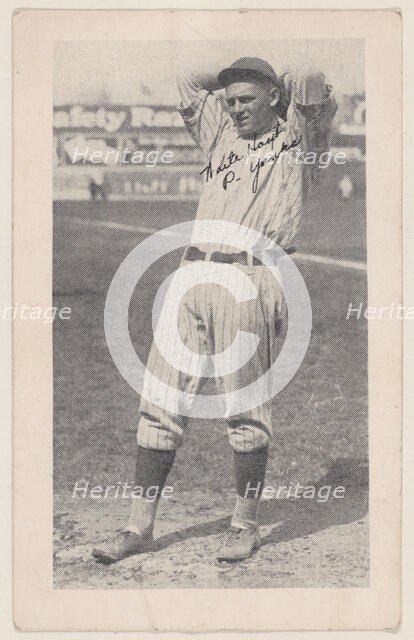 Waite Hoyt, P. Yanks, from Baseball strip cards (W575-2), ca. 1921-22. Creator: Unknown.