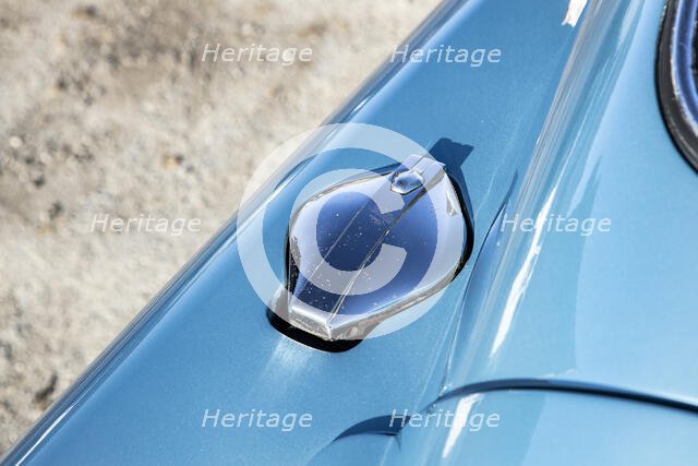 Petrol filler cap of a 1961 Aston Martin DB4 GT SWB lightweight. Creator: Unknown.