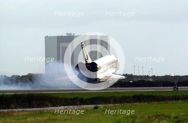 STS-108 touchdown, Kennedy Space Center, Florida, USA, December 17, 2001.  Creator: NASA.