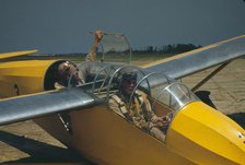 Marine lieutenants, glider pilots in training at Page Field, Parris Island, S.C., 1942. Creator: Alfred T Palmer.