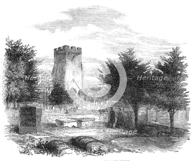 The Grave of Cook, in Rugeley Churchyard, 1856.  Creator: Unknown.