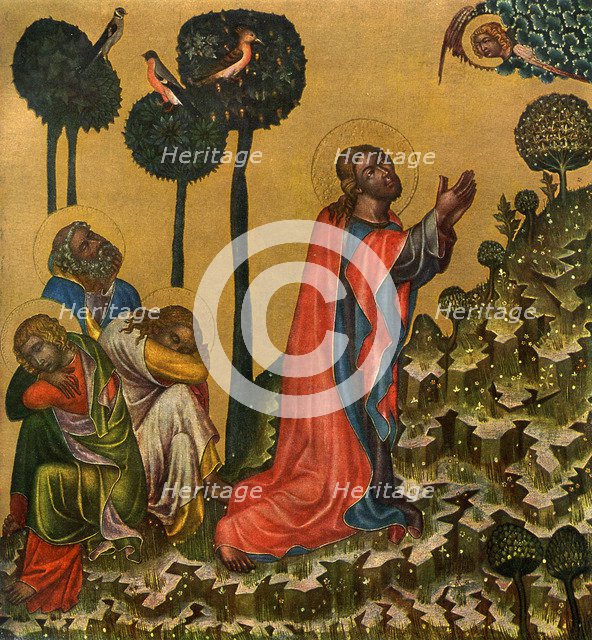'Jesus in the Olive Grove', c1350 (1955).Artist: Master of the Vyssi Brod Altar
