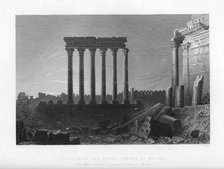 'Pillars of the Great Temple at Balbec', 1841.  Creator: J Sands.