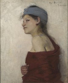 Portrait of a Woman-Gypsy Woman, 1888. Creator: Olga Boznanska.