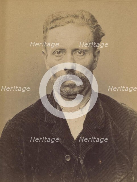 Pourry. François, Nicolas. 58 ans, né à Ars-sur-Moselle (Alsace-Lorraine). Ajusteur. Anarc..., 1894. Creator: Alphonse Bertillon.