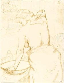 Woman Washing Herself (Femme qui se lave), 1896. Creator: Henri de Toulouse-Lautrec.