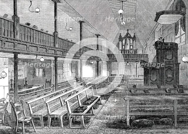 The English Chapel, Upper Town, Boulogne-sur-Mer, 1850. Creator: Smyth.