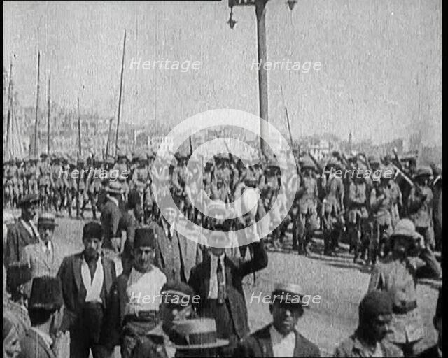 Allied Soldiers Massing in Constantinople, 1922. Creator: British Pathe Ltd.