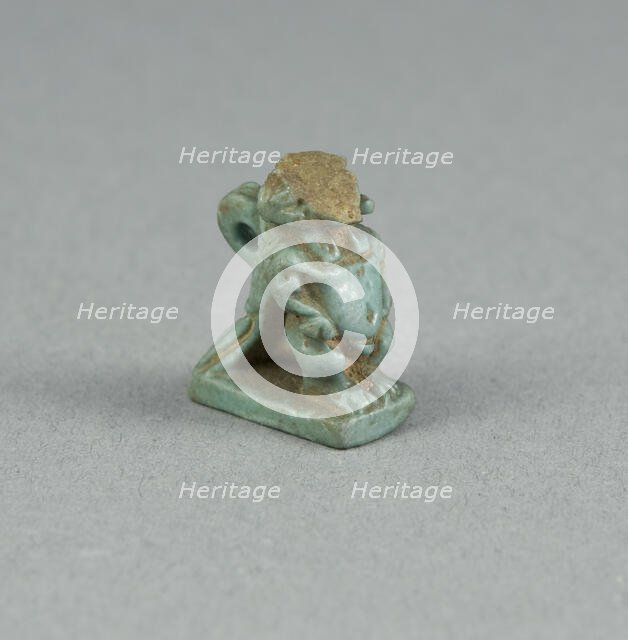 Amulet of a Hybrid Deity (Body of Dwarf, Ram Head, Bird Wings and Tail), Egypt, Late Period... Creator: Unknown.