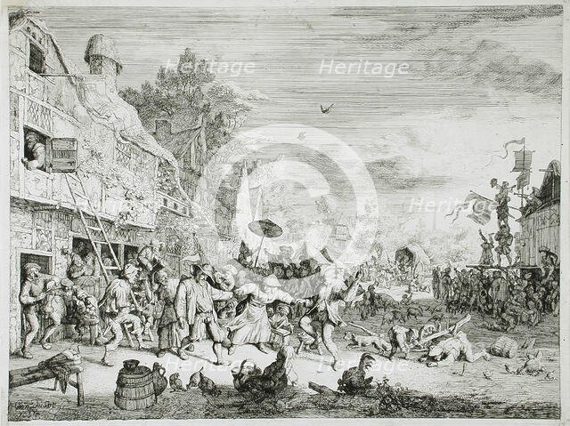 The Large Village Fair, 1685. Creator: Cornelis Dusart.