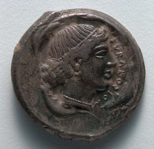 Tetradrachm: Head of a Nymph (obverse), 478-467 BC. Creator: Unknown.