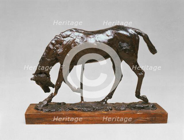 Horse with Head Lowered, 1880s/early 1890s. Creator: Edgar Degas.