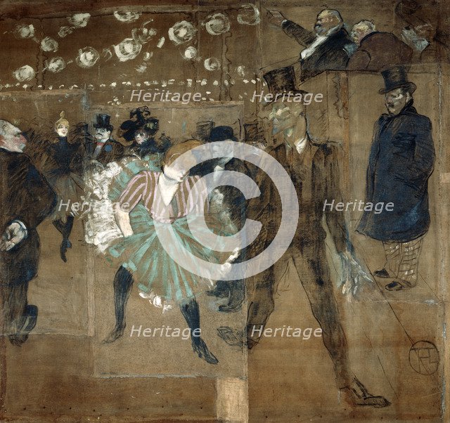 La Goulue and Valentin le desosse, 1895. Artist: Henri de Toulouse-Lautrec