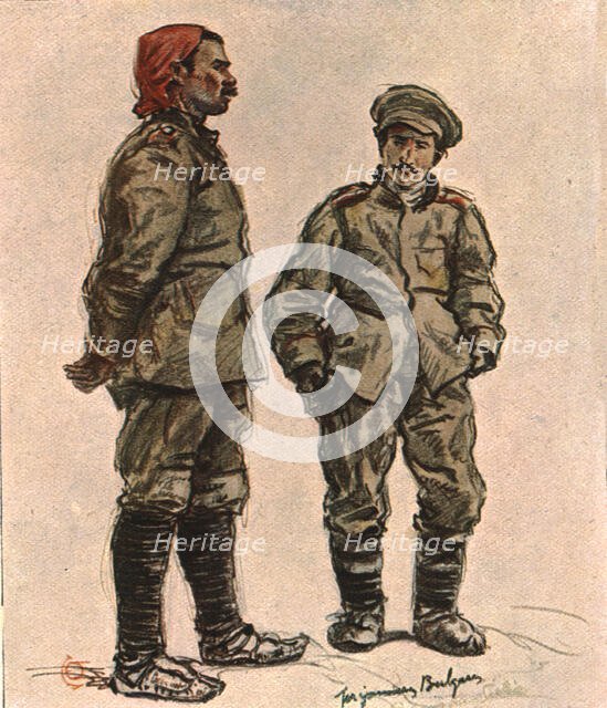 'En Macedoine; Prisonniers bulgares', 1916. Creator: Almery Lobel Riche.