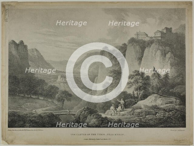 The Castle of the Tyrol, Near Meran, 1822. Creator: Francis Nicholson.