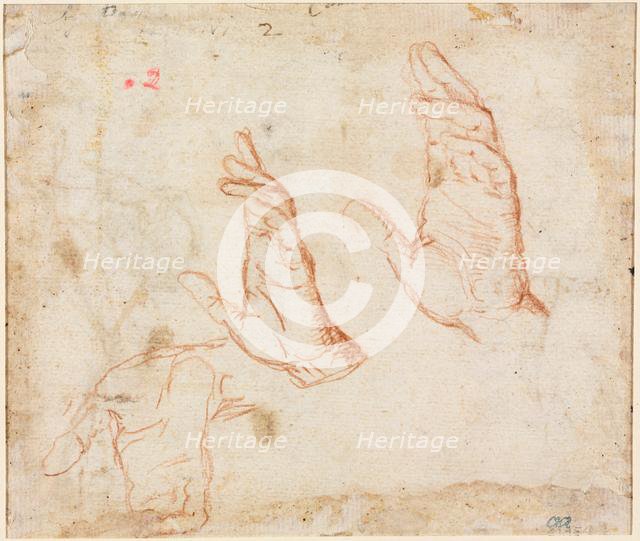 Study of Hands (verso), c. 1590. Creator: Camillo Procaccini (Italian, 1546-1629).