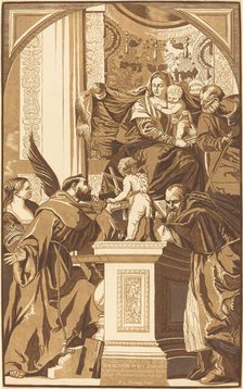 Holy Family and Four Saints, 1739. Creator: John Baptist Jackson.