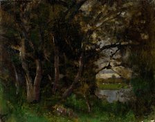 Early Evening Motif in a Park in Strázky, 1895-1900. Creator: Ladislav Mednyanszky.