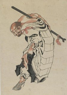 Buddhist figure, late 18th-early 19th century. Creator: Hokusai.