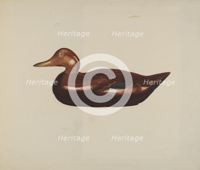 Wooden Duck, 1935/1942. Creator: Unknown.