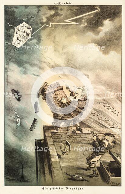 Cartoon from Puck, between 1880 and 1889. Creators: Joseph Keppler, Bernhard Gillam.
