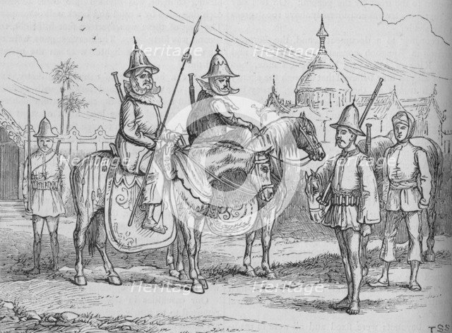 'Burmese Soldiers', c1880. Artist: T.S.S.