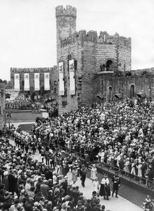 The investiture of the Prince of Wales at Caernarvon Castle, 1st July 1969.  Creator: Unknown.