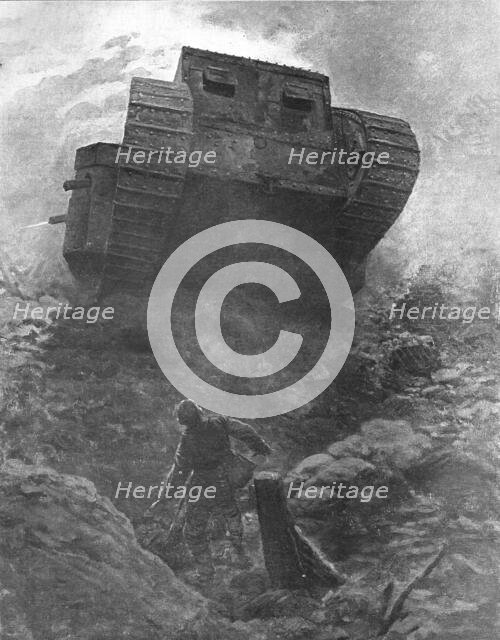 'Le "Tank"; premiere apparition d'un des nouveaux cuirasses de terre de l'armee..., 1916. Creator: Unknown.