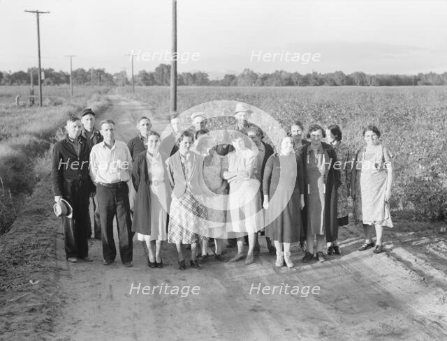 Ten families established by the FSA on the Mineral King Cooperative Farm, Tulare County, CA, 1938. Creator: Dorothea Lange.