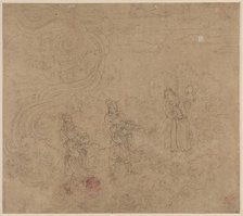 Album of Daoist and Buddhist Themes: Procession of Daoist Deities: Leaf 17, 1200s. Creator: Unknown.