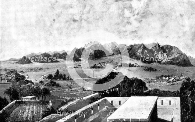 The Indian Frontier Rising: view of the scene of operations against the Bonerwals..., 1898. Creator: H. T..