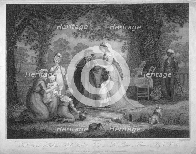 People in Hyde Park, London, 1802.                                                        Artist: James Godby