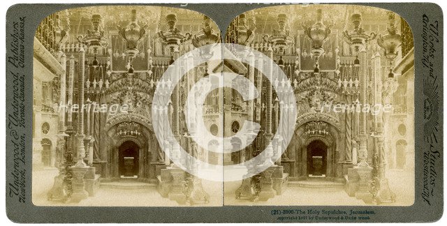 Church of the Holy Sepulchre, Jerusalem, Palestine, 1897.Artist: Underwood & Underwood
