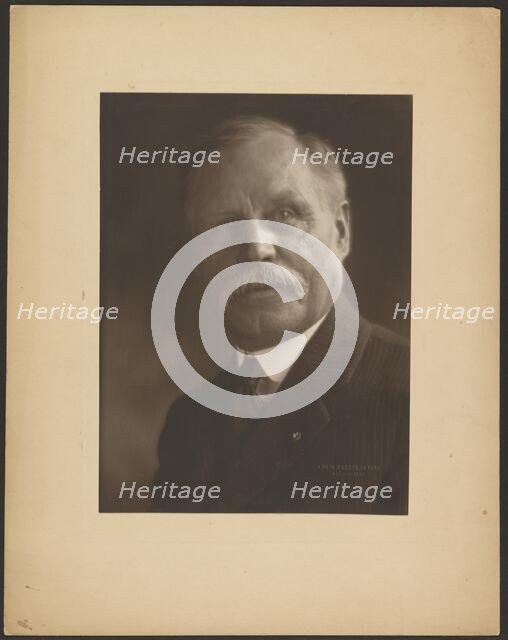 Portrait of a Man with Metal Lapel Pin, 1907-1924. Creator: Louis Fleckenstein.