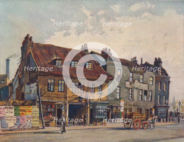 'Houses on West Side of Church Street, Lambeth', Lambeth Bridge Road, London, c1874 (1926). Artist: John Crowther.