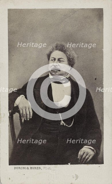 The author Alexandre Dumas père (1802-1870), 1870. Creator: Photo studio Duroni & Murer.