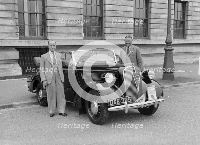 Opel cabriolet of AT Morse at the South Wales Auto Club Welsh Rally, 1937 Artist: Bill Brunell.