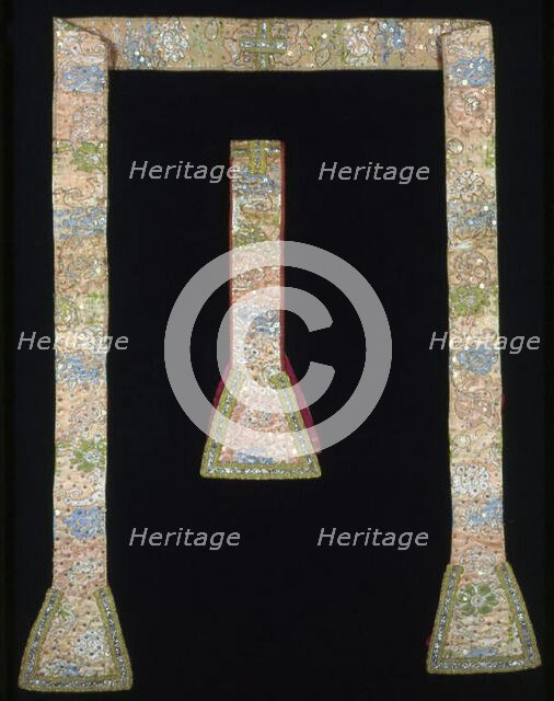 Stole, Maniple, Pair of Amice, Spain, Late 17th/early 18th century. Creator: Unknown.