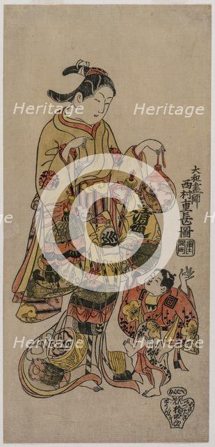 Child Reaching for a Fishbowl, c. mid 1720s. Creator: Nishimura Shigenaga (Japanese, 1697?-1756).