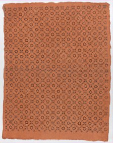 Sheet with overall floral dot pattern, late 18th-mid-19th century., late 18th-mid-19th century. Creator: Anon.