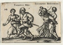 The Peasant Wedding or the Twelve Months: 5-Philipus Mei 6-Johannes Brachmon, 1546. Creator: Hans Sebald Beham (German, 1500-1550).
