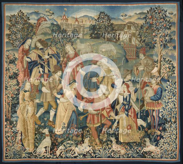 Shepherds in a Round Dance, around 1500. Creator: Unknown.