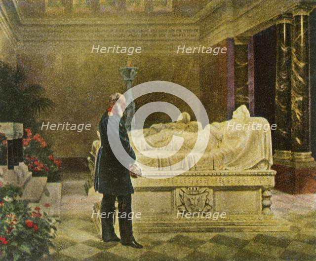 King Wilhelm I at the tomb of his parents, 19 July 1870, (1936). Creator: Unknown.