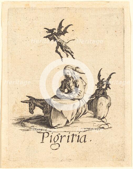 Sloth, probably after 1621. Creator: Jacques Callot.