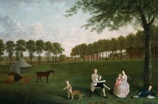 Sir John Shaw and his Family in the Park at Eltham Lodge, Kent, 1761. Creator: Arthur Devis.