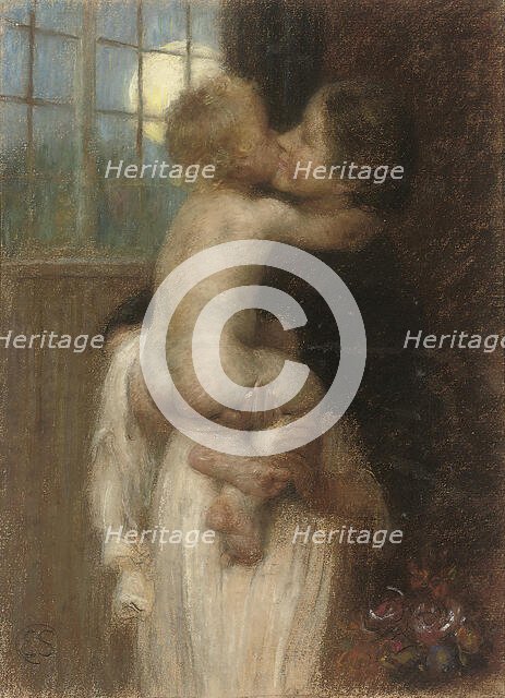 The Kiss, c. 1910. Creator: Stott, Edward (1858-1918).