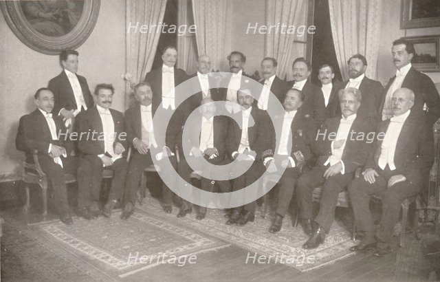 'Marshal Hermes da Fonseca with his Secretaries of State and Advisers', 1914. Creator: Unknown.