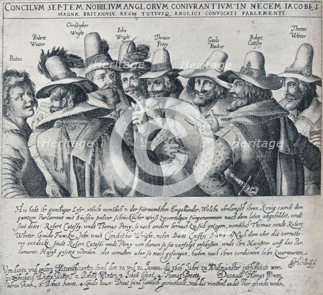 The Gunpowder Plot Conspirators and their Servant Bates, (1605), 1901. Artist: Unknown