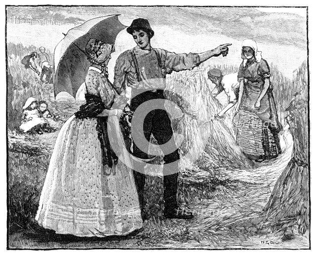 The Queen and the Reapers at Blair Castle, c1840s, (1900). Artist: Unknown