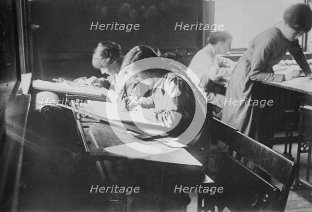 London Common Council Tech., Lessons in Tracing, May 1917. Creator: Bain News Service.